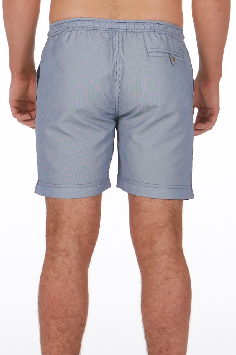 Men's Board Shorts In A Royal Blue Stripe - Cat & I