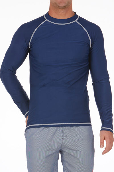 Men's Rashie With Long Sleeves In Estate Blue - Cat & I