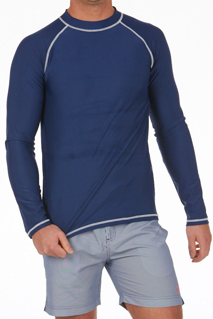Men's Rashie With Long Sleeves In Estate Blue - Cat & I