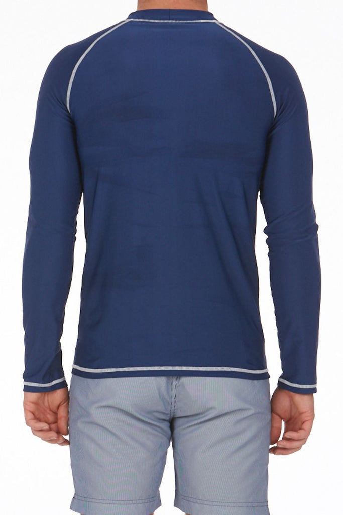Men's Rashie With Long Sleeves In Estate Blue - Cat & I
