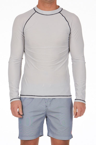 Men's Rashie With Long Sleeves In Lunar Rock Grey - Cat & I