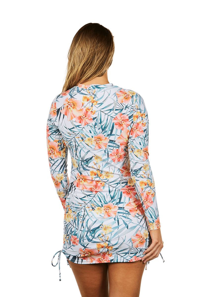 Convertible womens rashie in Island breeze White - Cat & I