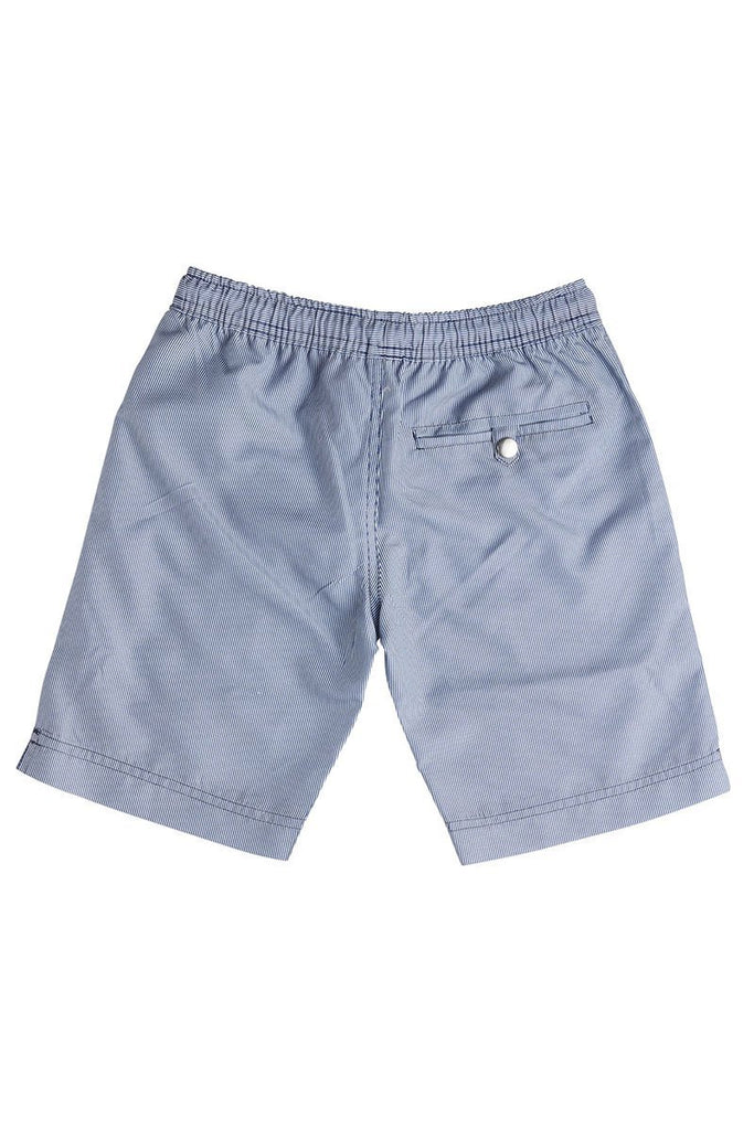 Men's Board Shorts In A Royal Blue Stripe - Cat & I