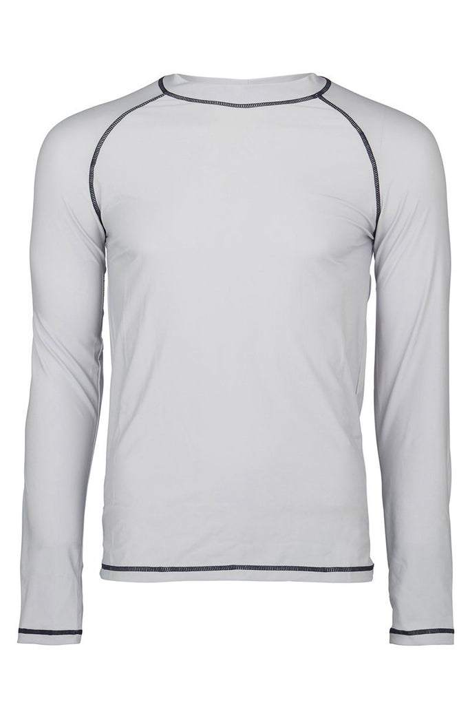 Men's Rashie With Long Sleeves In Lunar Rock Grey - Cat & I